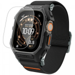 Spigen Pasek Lite Fit PRO AND tempereeritud klaas Apple Watch Ultra 1 / 2 / 3 (49mm) must