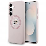 Karl Lagerfeld Etui Silicone Karl AND Choupette Heads MagSafe do Samsung Galaxy S25 FE rowy