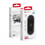 Traadita laadija Forcell F-Energy Ellipse 3w1 Qi QC 15W, hildub Apple'iga + USB-C kaabel USB A-ga, must