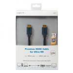 Logilink | Premium HDMI kaabel Ultra HD jaoks | CHB005 | HDMI-male (tp A) | HDMI-male (tp A) | HDMI-st HDMI-sse | 3 m