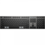 HEWLETT-PACKARD HP 725 traadita klaviatuur mitme seadmega hendatav, kahe reiimiga, programmeeritav, laetav plgne must, lekkekindel ENG