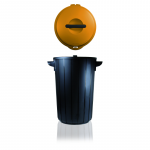Waste bin Ecosolution 35L 42,5x37,5x54cm dark grey|yellow