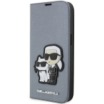 Karl Lagerfeld KLBKP14XSANKCPG iPhone 14 Pro Max 6.7" raamaturiiul srebrny/hbedane Saffiano Karl AND Choupette