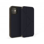 PIPETTO Origami Folio iPhone 12 mini - Musta Sinine