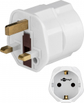 Goobay 45353 reisiamapter, EU-pistik, valge (45353)