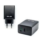 Beline Vrgutasu. 1xUSB ja 1xUSB-C 5A 18W must/must (ainult pea)