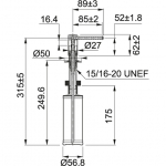 Franke Seebeedos Dispenser Comfort 119.0578.744 kroom/kivimust