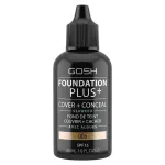 Gosh , Foundation Plus+, Cover AND Conceal, Liquid Foundation, 006, Honey, SPF15, 30 ml