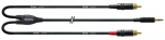 Cordial CFY 3 WCC helikaabel 3 m 2 x RCA 3,5mm must