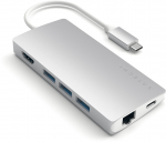 Satechi USB-C mitmepordiline adapter 4K Gigabit Ethernet V2, hbedane (ST-TCMA2S)