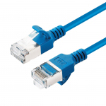 MicroConnect CAT6A U-FTP Slim, LSZH, 0,25m Vrgukaabel, Sinine