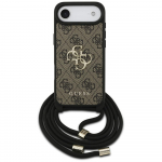 GUESS Etui 4G Big Logo Cord Stap Rihm iPhone'i 17 Air pruun