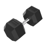 Tunturi Kettaalusega hex-kummist hantel, 37,5 kg