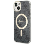 GUESS GUHMP15MH4STK iPhone 15 Plus / 14 Plus 6.7" tarny/must kvakott 4G MagSafe