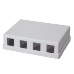 LogiLink Keystone Surface Mount Box 4 Port, white