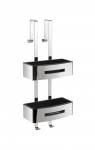 POSEIDON SHWR BASKET RECTANG POLISH/BLK