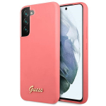 GUESS GUHCS22MLSLMGFU S22+ S906 fuksja/fuksia hardcase Silikoonist Script Metal Logo
