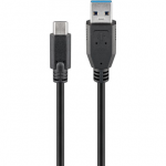 Goobay 71221 USB-C to USB A 3.0 kaabel, must, 2m | | USB-C isane USB-A isane | USB 3.0 isane (tp A)