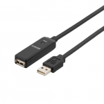 Deltaco USB2-EX10M USB-kaabel USB 2.0 10 m USB A must