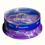 Verbatim DVD+R 4,7 GB 16X 25 tk AZO MATT SILVER kookikarp - 4
