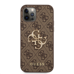GUESS PU 4G metallist mbris iPhone'ile 12/12 Pro / pruun