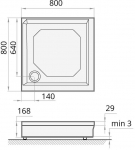 Paa Classic 800x800 mm White