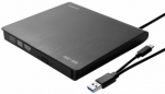 Savio Vliskettas External Slim drive CD/DVD R/RW USB-C/USB-A