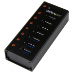 StarTech.com 7-port USB 3.0 keskus Tlaua vi seinakinnitusega metallkorpus~7-port USB 3.0 keskus (5 Gbps) Tlaua vi seinakinnitusega metallkorpus