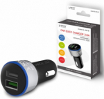 Savio Laadimisadapter Car Quick Charge Charger LED diod Black