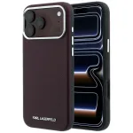Case Karl Lagerfeld Grained Elongated Logo MagSafe for iPhone 18 Pro / 17 Pro burgundy