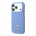 Karl Lagerfeld PU Grained Semi Wrap K AND CH Heads Magsafe Case iPhone 18 Pro Max jaoks, sinine
