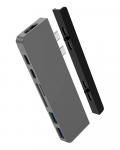 Hyper DUO 7-in-2 MacBook Pro Hub (G), Gray