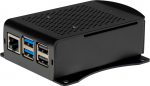 Raspberry Pi - ventilaatoriga alumiiniumkorpus, 5 B, must (RB-AlucaseP5-06B)