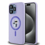 Karl Lagerfeld KLHMP15XSCMKCRHU iPhone 15 Pro Max 6.7" fioletowy/purple hardcase Silicone Karl AND Choupette Heads Ring MagSafe
