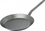 De Buyer Mineral B Element frying pan with grooved pattern,