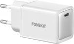 FoneKit GaN PD 45W vahelduvvoolu laadija, USB-C, valge