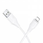 Silikoonkaabel USB A Lightning Hoco 2,4A 1 m X124 valge
