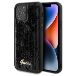 GUESS GUHCP12MPSFDGSK iPhone 12/12 Pro 6.1" tarny/must kvakott Sequin Script Metal