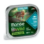Monge Cat BWild Vilivaba Steriliseeritud Pat Tonni ja kgiviljadega tielik vilivaba mrgtoidu pat tonniga ja kgiviljadega steriliseeritud kassidele, 100 g