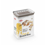 Rectangular hermetic container for pet food storage 2.2L 10x15.5x19.5cm white|light gray