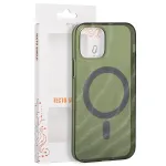 Tecto Shield Desert Mag -kinnituspuhul iPhone 12 / 12 Pro 6,1" tumedalt oliiviroheline