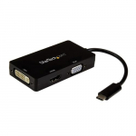StarTech.com USB-C mittehendusvideoadapter - 3-hendistega - 4K 30Hz - Must