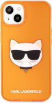 Karl Lagerfeld KLHCP13SCHTRO TPU Choupette Head Case iPhone 13 mini Fluo Orange