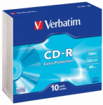 Verbatim CD-R matrits 700MB 1x-52x Extra kaitsepind 10 pakett Slim