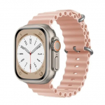 Riff AND quot;Ocean AND quot; silicone band for Apple iWach series 42 /44 /45 /49 mm Pink sand