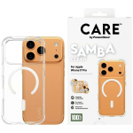PanzerGlass CARE etui Fashionable Samba valge MagSafe'iga iPhone 17 Pro jaoks lbipaistev