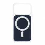 CLEAR FUSION MAG COVER Case compatible with MagSafe for IPHONE 16 Pro Max navy blue