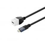 Vivolink Keystone White USB-C female to USB-C male 1m