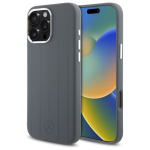 Mercedes MEHMP16X23SUVSA iPhone 16 Pro Max 6.9" sari/halli vrvi kvakaane Silikoonist vertikaalsed toonilised triibud MagSafe