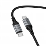 USB-C to C Hoco PD 60W 1,5 m X121 must kohalik must